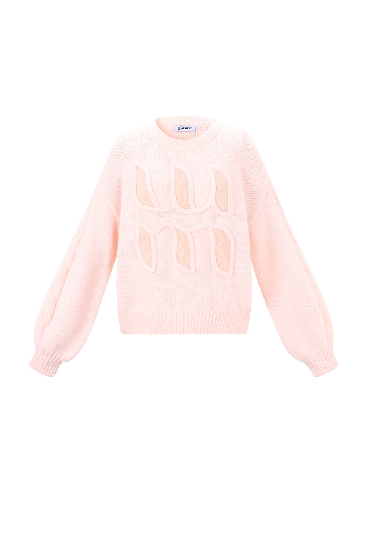 Soft Knitted Sweater for Fall/Winter in Pink, Off-White & Light Purple