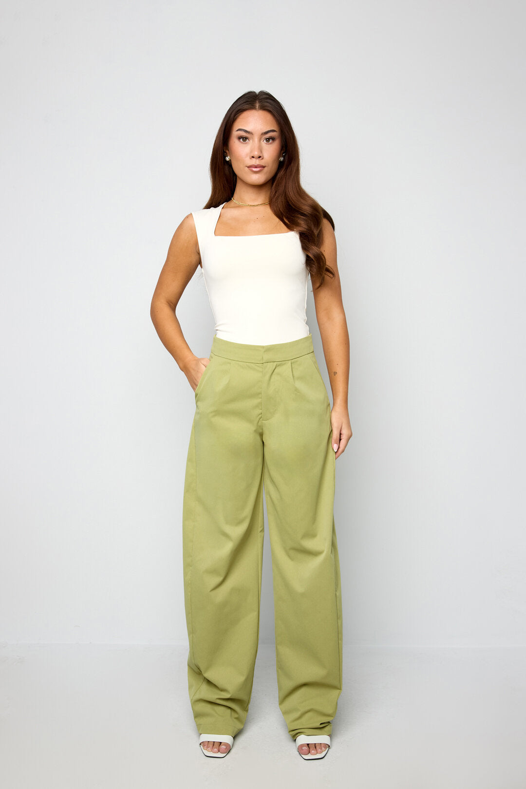 Wide Leg Broek Dames | Elegante Hoge Taille Broek 