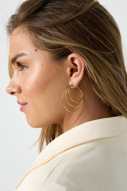 Stylish Stainless Steel Hoop Earrings for Women